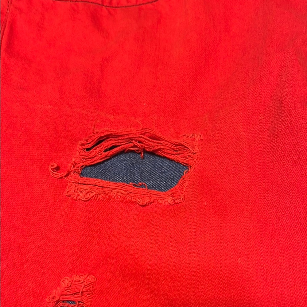 True Religion Red Straight Jeans Vibrant Denim - Picture 5 of 15